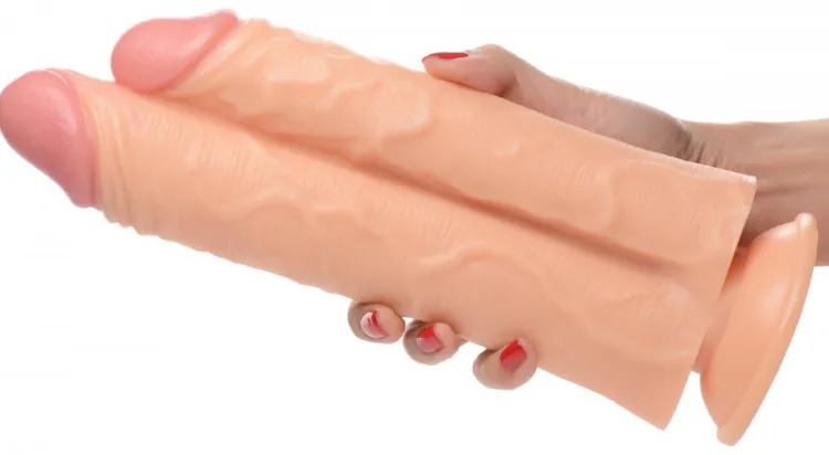 Master Cock Ultra Realistic Sex Toys | Harness Compatible Dildos>Double Stuffer 10 Inch Dildo