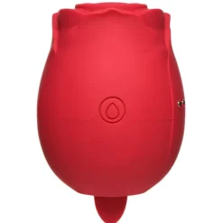Bloomgasm Silicone Vibrators | Unique Vibrators>Double Tease Rose 10X Sucking and Licking Silicone Stimulator