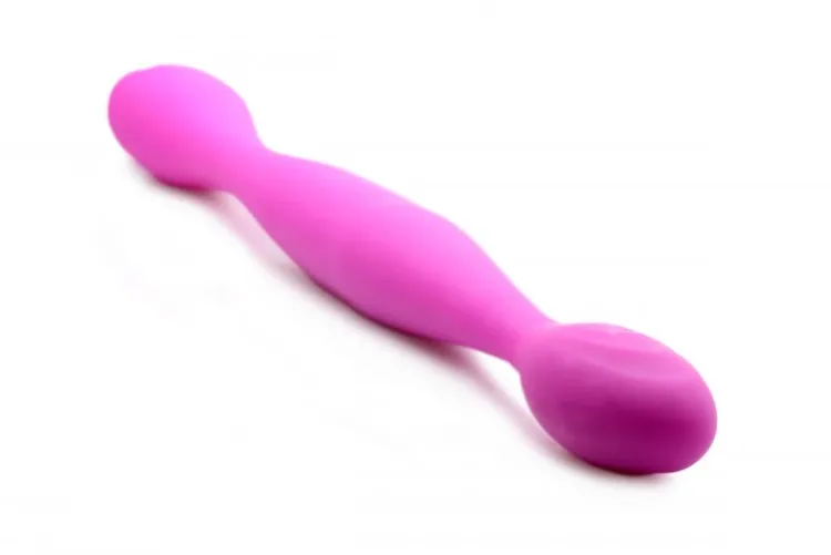 Inmi Vibrating Dildos | Non-Representational Dildos>Double Thump 7x Rechargeable Silicone Double Dildo