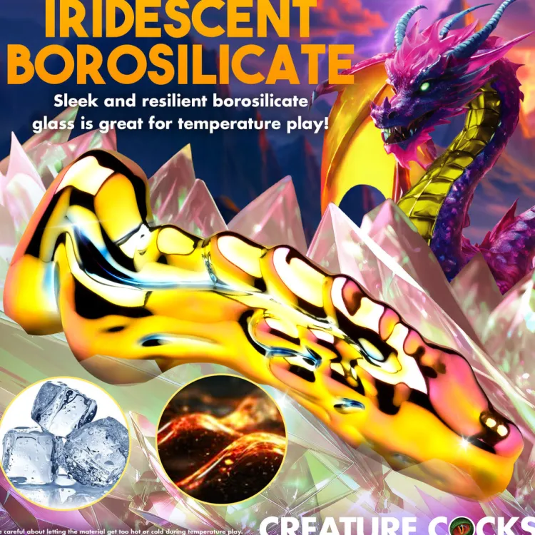 Creature Cocks Glass Dildos>Dragon Glass Glass Dildo