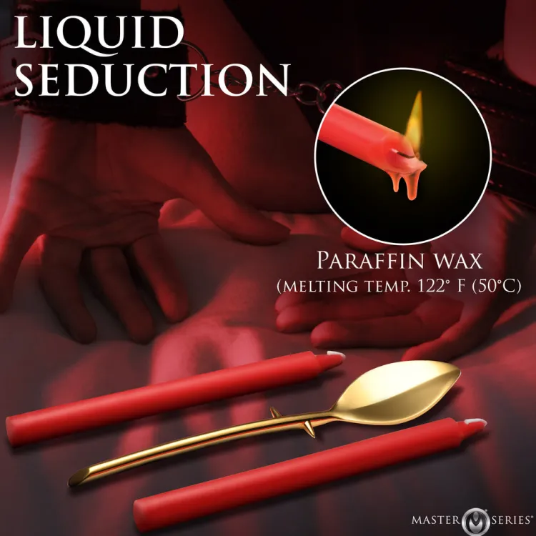 Master Series Sensation Play, Tools & Accessories>Drip Sensation Scraper and Waxplay Candle Set