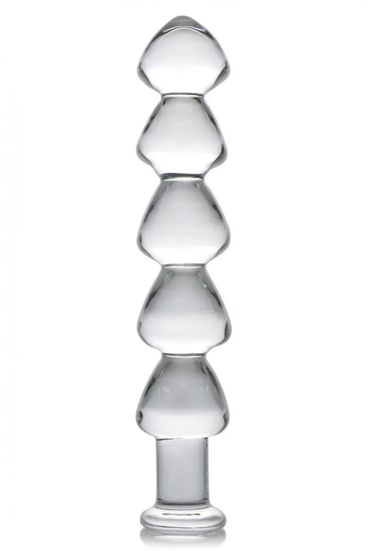 Master Series Glass Dildos | Non-Representational Dildos>Drops Anal Link Glass Dildo
