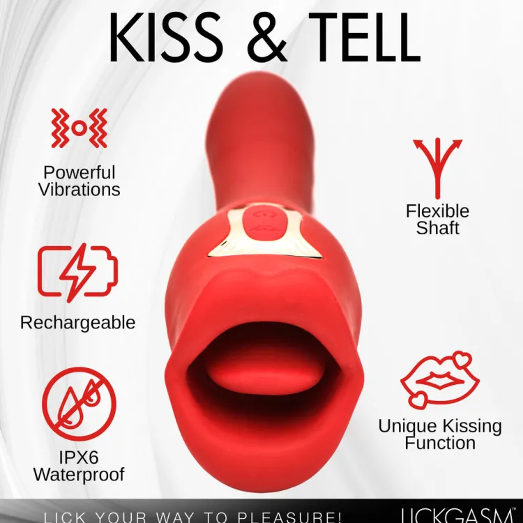 Lickgasm Luxury Toys | Silicone Vibrators>Dual-Ended Kissing Vibrator