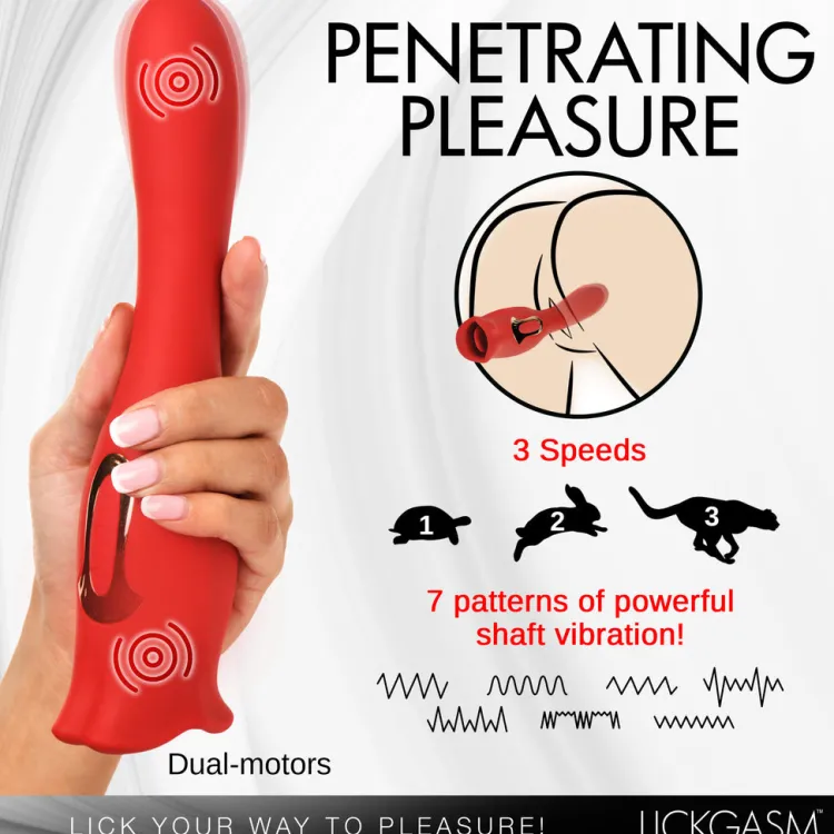 Lickgasm Luxury Toys | Silicone Vibrators>Dual-Ended Kissing Vibrator
