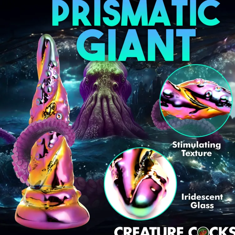 Creature Cocks Ultra Realistic Sex Toys | Silicone Dildos>Enchantress Rainbow Glass Dildo