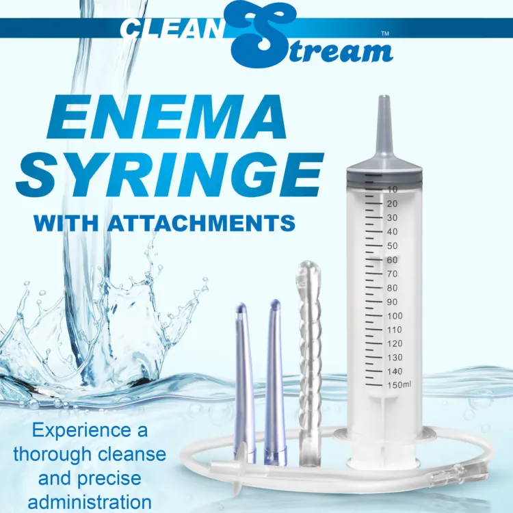 Clean Stream Anal Douches & Enemas>Enema 150 mL Syringe with Attachments