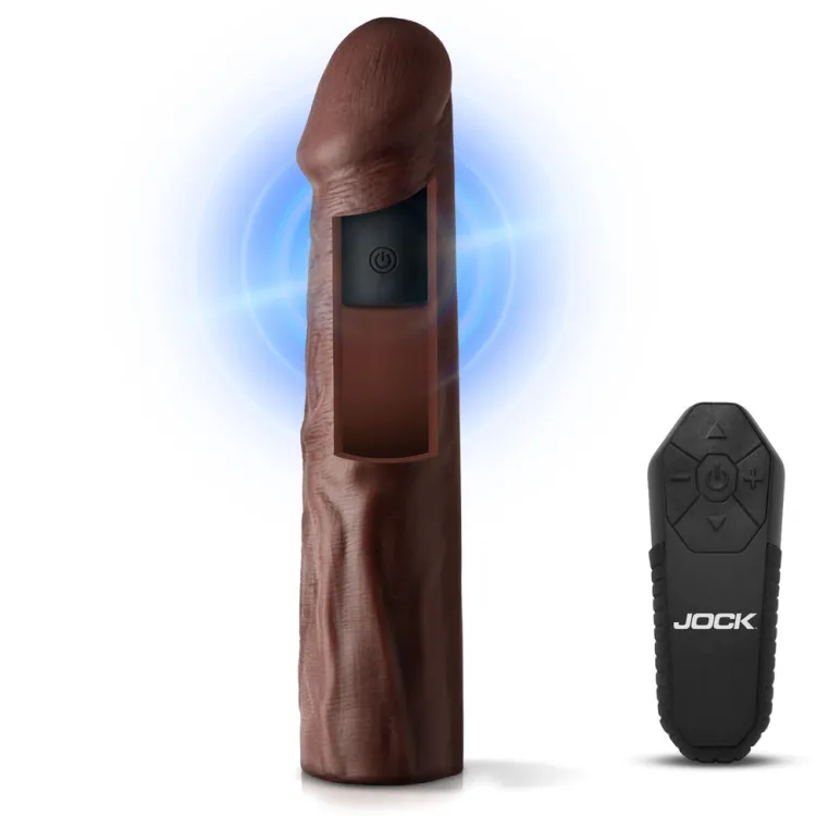 Jock Penis Extenders & Sleeves | App Controlled & Remote Vibrators>Enhancers Vibrating Penis Extension w/ Remote
