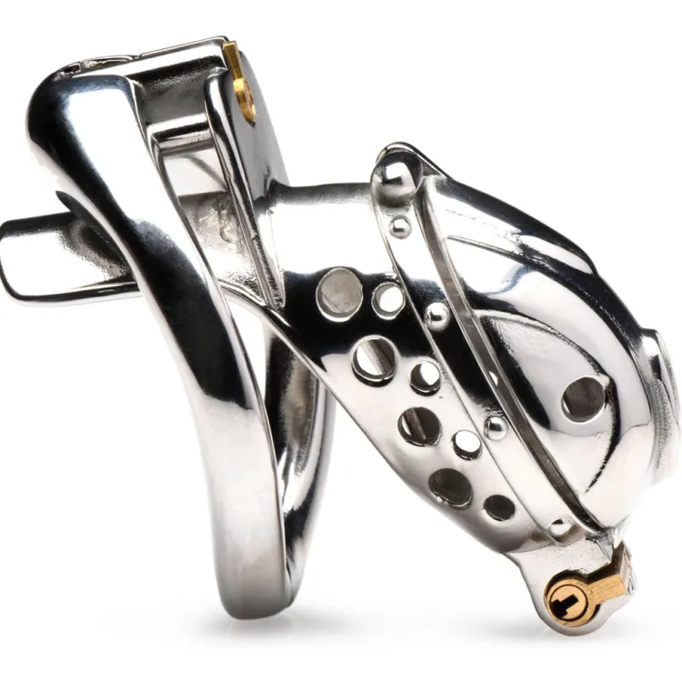 Master Series Chastity Devices | Penis Rings>Entrapment Deluxe Locking Chastity Cage