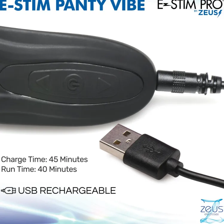 Zeus Electrosex Electro Sex | Wearable & Panty Vibrators>E-Stim Panty Vibe with Remote Control