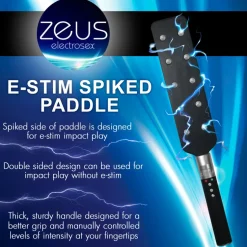 Zeus Electrosex Impact: Whips, Crops & Spankers>E-Stim Spiked Paddle
