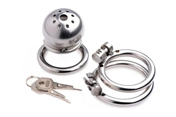 Master Series Chastity Devices | Penis Rings>Exile Deluxe Locking Stainless Steel Confinement Cage