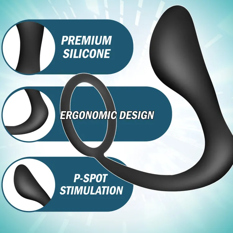 Prostatic Play Prostate Massagers | Penis Rings>Explorer II Prostate Stimulator Plus Cock Ring