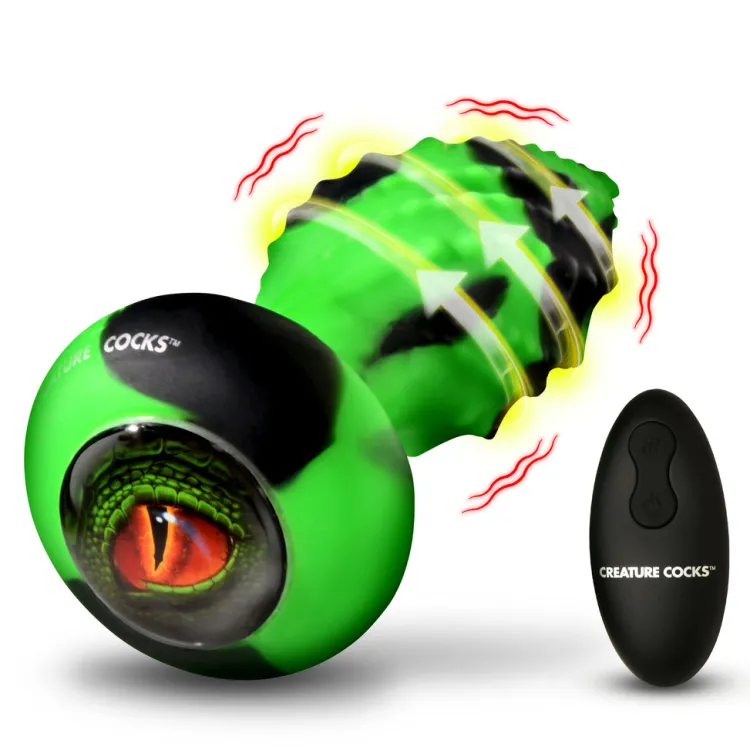 Creature Cocks Vibrating Butt Plugs | Butt Plugs>Eye of the Spawn Vibrating & Squirming Silicone Butt Plug
