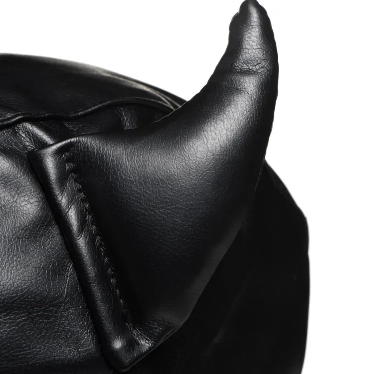 Master Series Ball Gags & Mouth Restraints | Masks & Dress-Up Accessories>Fetish Hood with Horns