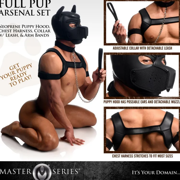 Master Series Puppy Play>Full Pup Arsenal Set