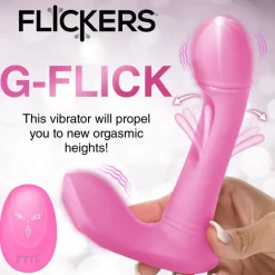 Inmi App Controlled & Remote Vibrators | Insertable & Realistic Dildo Vibrators>G-Flick G-Spot Flicking Silicone Vibrator with Remote