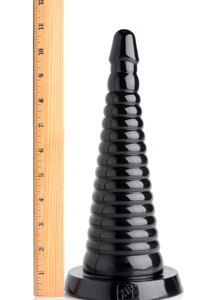 Master Series Large Butt Plugs | Anal Dildos & Probes>Giant Ribbed Anal Cone