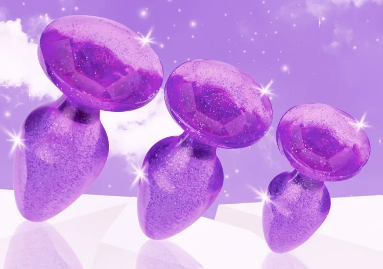 Booty Sparks Jewel Butt Plugs | Anal Starter Toys>Glitter Gem Anal Plug Set