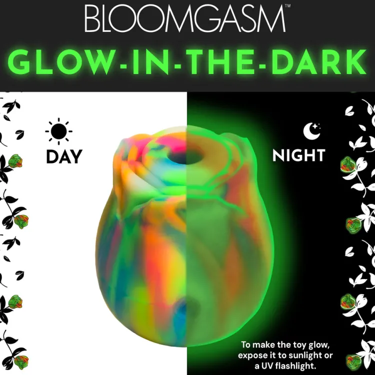Bloomgasm Silicone Vibrators | Waterproof Vibrators>Glow Rose Glow-in-the-Dark Clitoral Stimulator