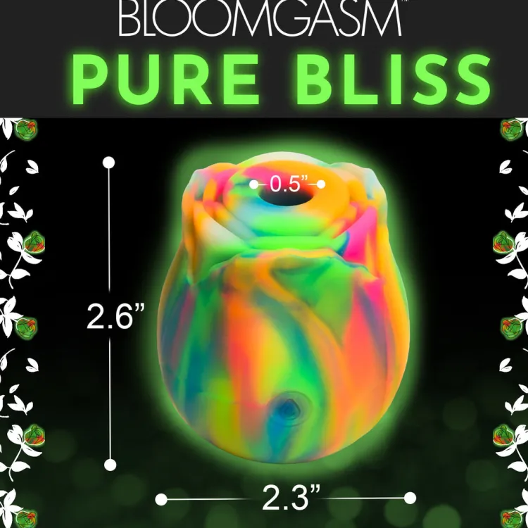 Bloomgasm Silicone Vibrators | Waterproof Vibrators>Glow Rose Glow-in-the-Dark Clitoral Stimulator