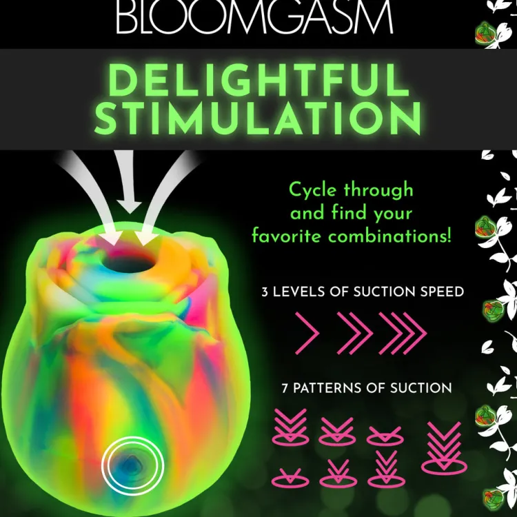 Bloomgasm Silicone Vibrators | Waterproof Vibrators>Glow Rose Glow-in-the-Dark Clitoral Stimulator