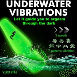 Bang Silicone Vibrators | Waterproof Vibrators>Glow-in-the-Dark Silicone Wand