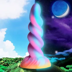 Creature Cocks Silicone Dildos | Harness Compatible Dildos>Glow-in-the-Dark Unicorn Dildo