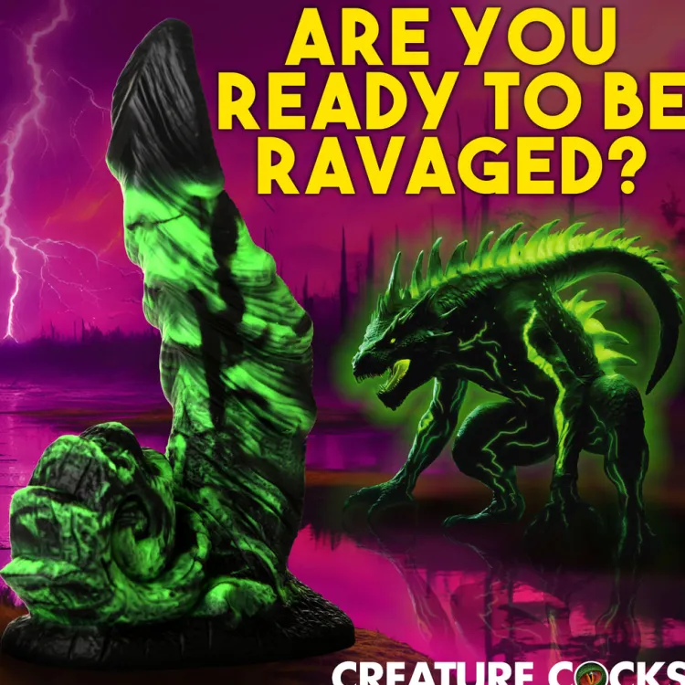 Creature Cocks Silicone Dildos | Non-Representational Dildos>Glowzilla Glow-In-The-Dark Silicone Dildo