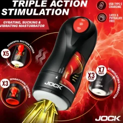 Jock Rechargeable Vibrators>Gyroblast Gyrating, Sucking, & Vibrating Masturbator