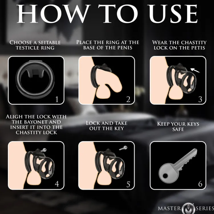 Master Series Chastity Devices>Hard Stop Chastity Cage