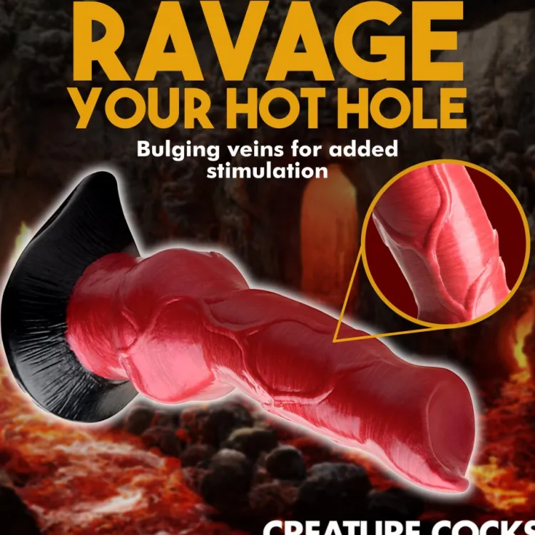 Creature Cocks Silicone Dildos | Harness Compatible Dildos>Hell-Hound Canine Penis Silicone Dildo