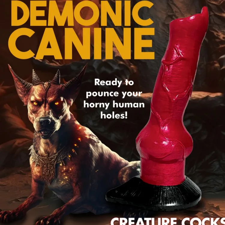 Creature Cocks Silicone Dildos | Harness Compatible Dildos>Hell-Hound Canine Penis Silicone Dildo