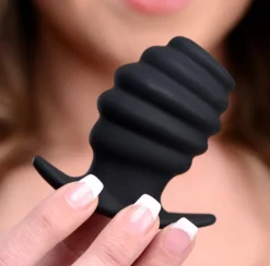 Master Series Butt Plugs>Hive Ass Tunnel Silicone Ribbed Hollow Anal Plug