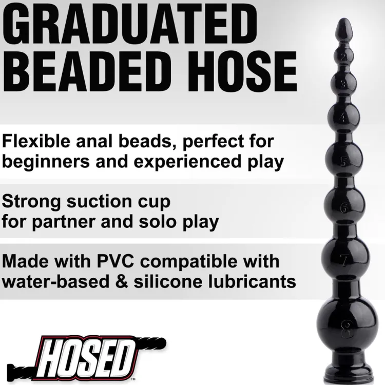 Hosed Anal Beads & Tools | Large Butt Plugs>19 inch Graduated Beaded Anal Snake