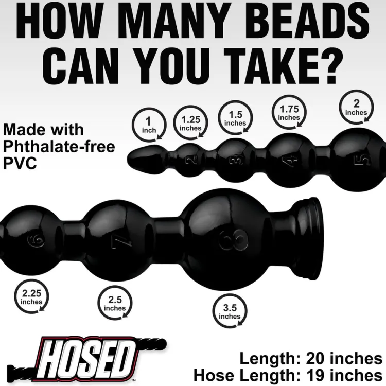 Hosed Anal Beads & Tools | Large Butt Plugs>19 inch Graduated Beaded Anal Snake