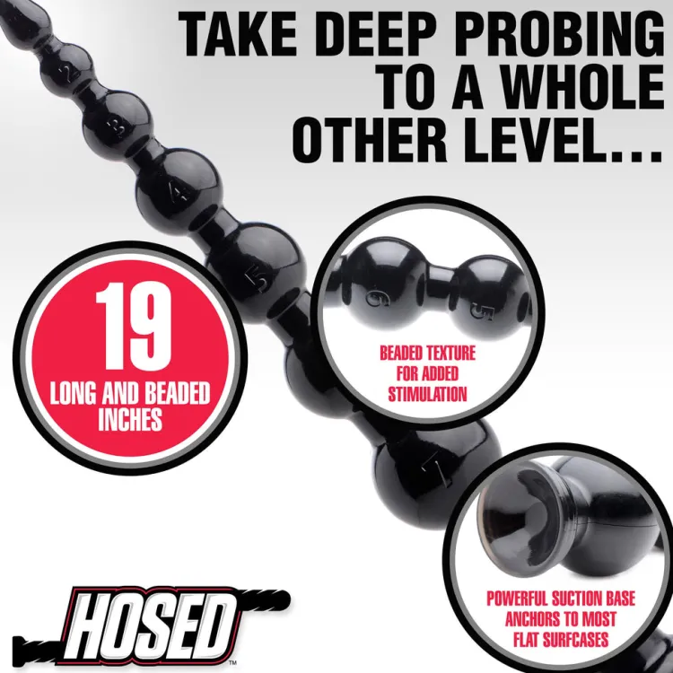Hosed Anal Beads & Tools | Large Butt Plugs>19 inch Graduated Beaded Anal Snake