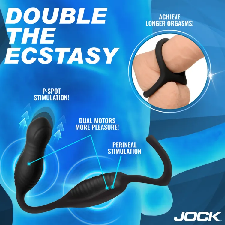Jock Cock & Ball Devices | Unique Anal Toys>Hyper Thrusting and Vibrating Anal Plug with C-Ring