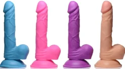 Pop Peckers Realistic Dildos>6.5 Inch Dildo with Balls