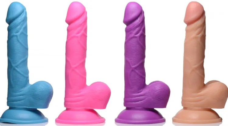 Pop Peckers Realistic Dildos>6.5 Inch Dildo with Balls