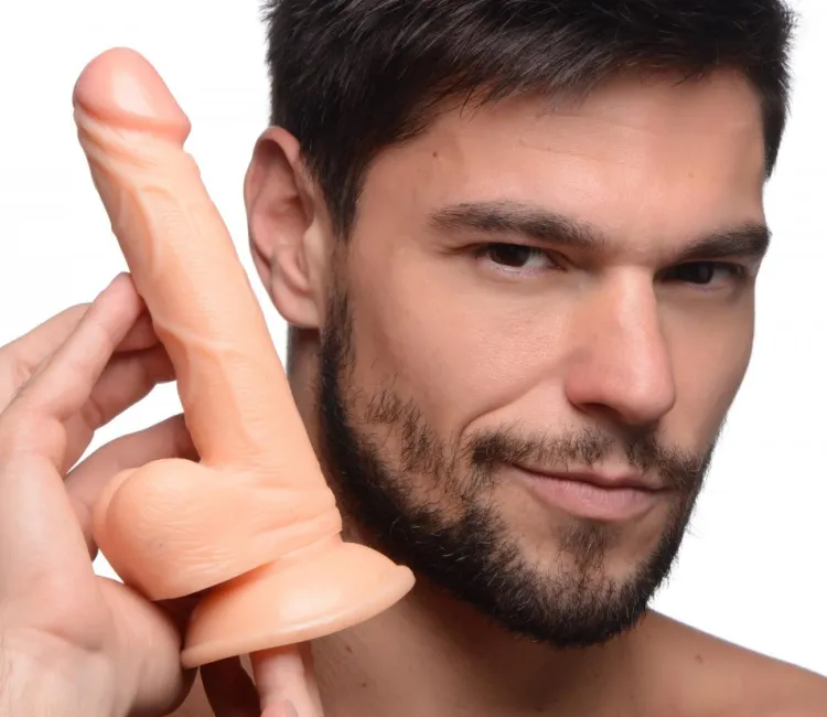 Pop Peckers Realistic Dildos>6.5 Inch Dildo with Balls