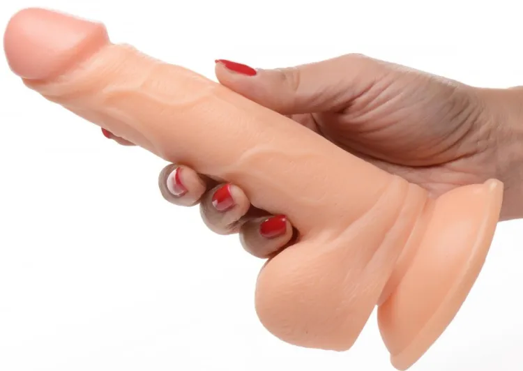 Pop Peckers Realistic Dildos>6.5 Inch Dildo with Balls