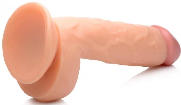 Pop Peckers Ultra Realistic Sex Toys | Realistic Dildos>8.25 Inch Dildo with Balls