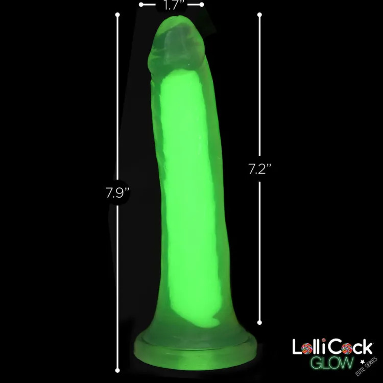 Curve Toys Silicone Dildos | Realistic Dildos>7 Inch Glow-in-the-Dark Silicone Dildo