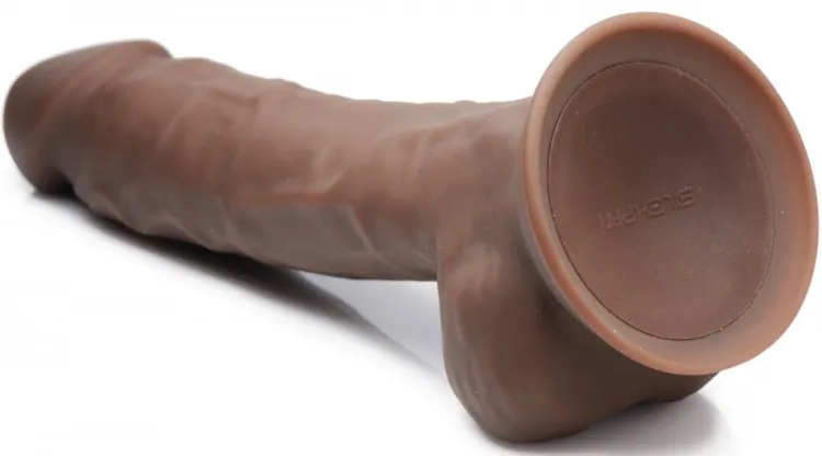 Curve Toys Ultra Realistic Sex Toys | Anal Pegging Toys>8 Inch Silexpan Hypoallergenic Silicone Vibrating Dildo