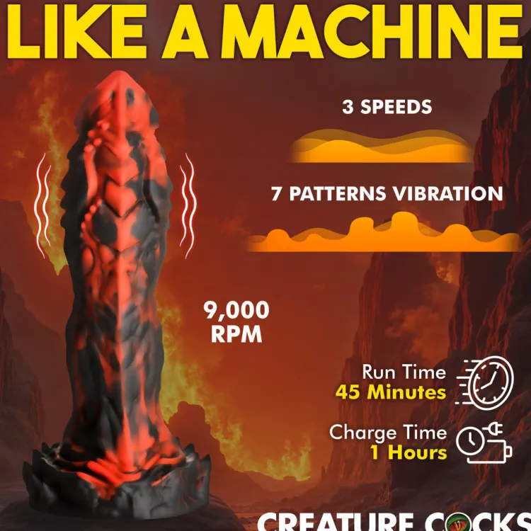Creature Cocks Silicone Dildos | Vibrating Dildos>Inferno Cock Vibrating Silicone Dildo