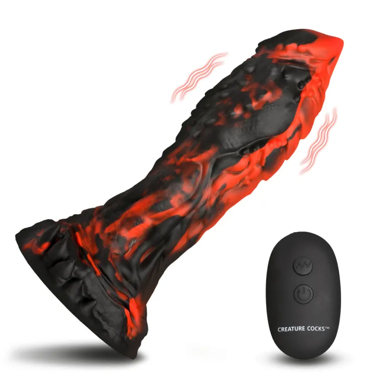Creature Cocks Silicone Dildos | Vibrating Dildos>Inferno Cock Vibrating Silicone Dildo