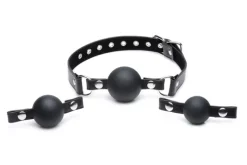 STRICT Ball Gags & Mouth Restraints | Masks & Dress-Up Accessories>Interchangeable Silicone Ball Gag Set