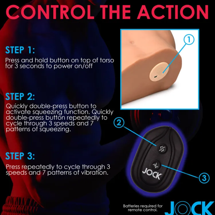 Jock Realistic & Lifelike Sex Dolls | Automatic & Hands-Free Masturbators>Auto-Squeezing & Vibrating Male Masturbator