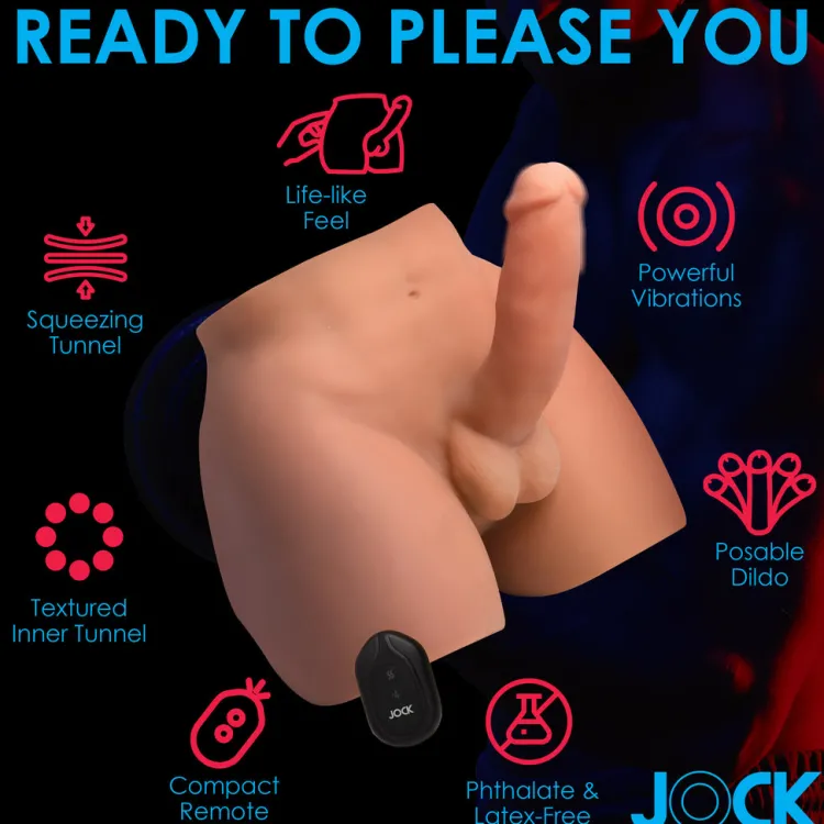 Jock Realistic & Lifelike Sex Dolls | Automatic & Hands-Free Masturbators>Auto-Squeezing & Vibrating Male Masturbator