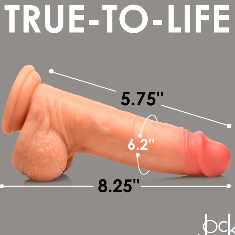 Jock Realistic Dildos>8" Realistic Skin Dildo w/ Balls